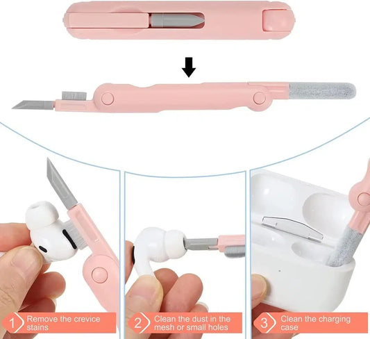 Cleaning Kit Computer Keyboard Cleaner Brush Earphones Cleaning Pen For Headset IPad Phone Cleaning Tools Keycap Puller
